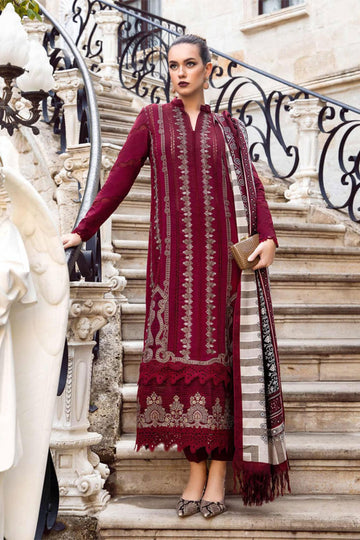 HS106-Dhanak Embroidered 3-Piece Unstitched