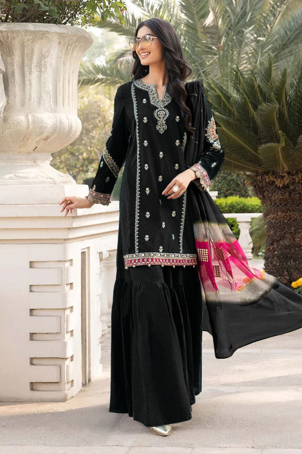 HS-126 MARIA-B Dhanak Embroidered 3 piece