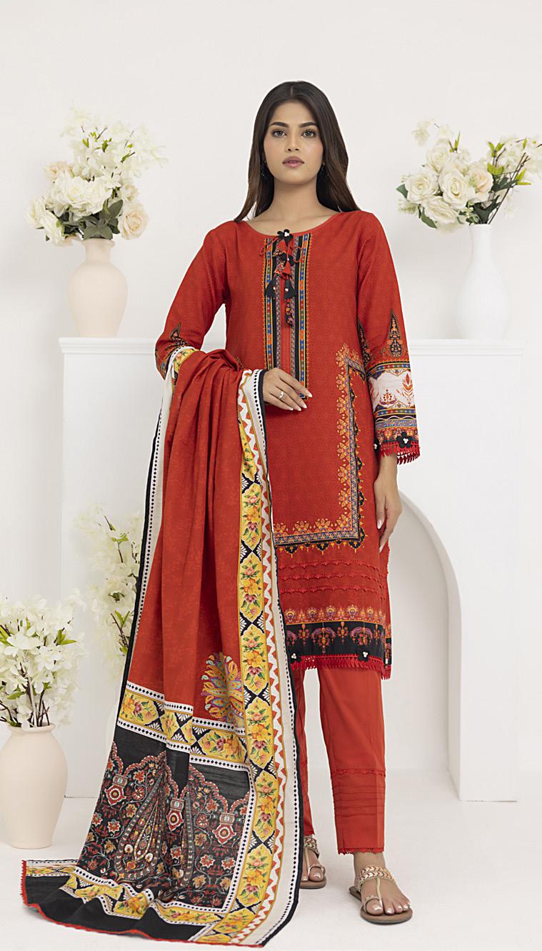 HS71-Salina Premium Printed Khaddar 3-Piece